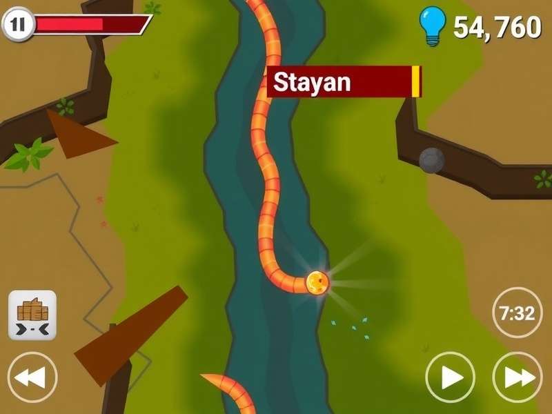 Slither IO ऑफ़लाइन मोड स्क्रीनशॉट - सांप खेलते हुए