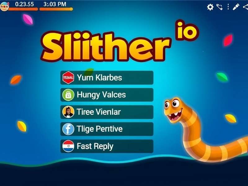 Slither io Mod Menu इंटरफ़ेस दिखाता हुआ स्क्रीनशॉट