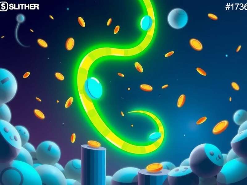 Slither io game interface showing coins and rewards