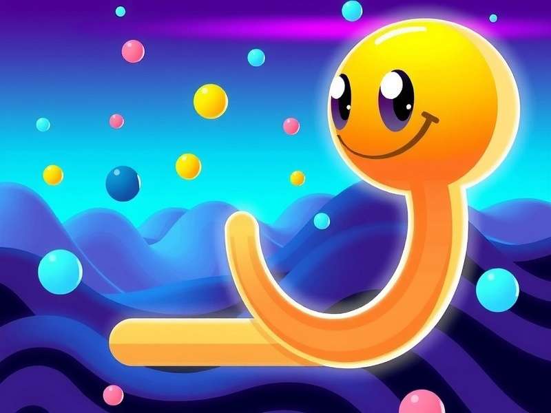Colorful snake game Slither io gameplay on a computer screen