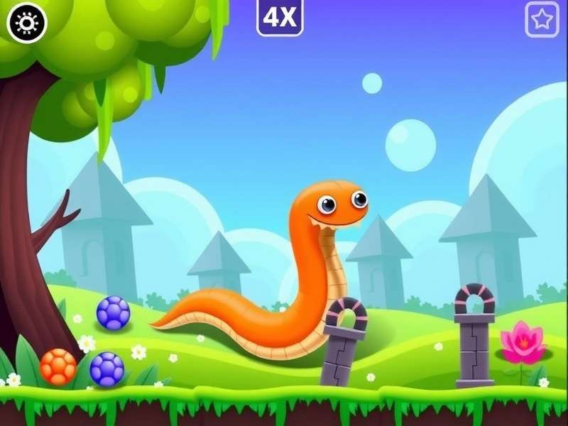 Slither Io gameplay on mobile phone showing colorful snakes