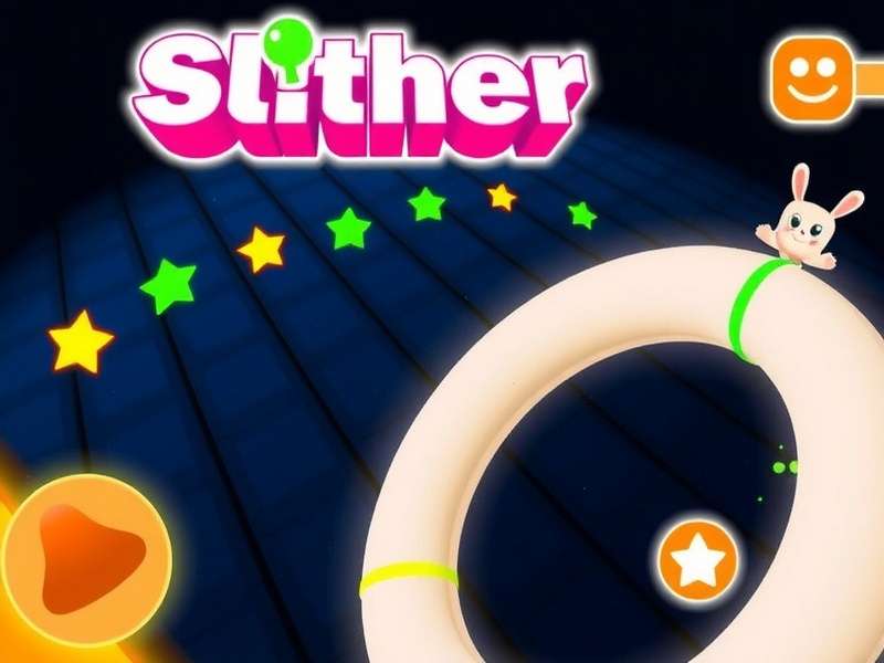 Slither.io gameplay on Windows PC showing colorful snakes