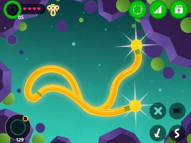 Slither Io game running offline on a Windows PC screen