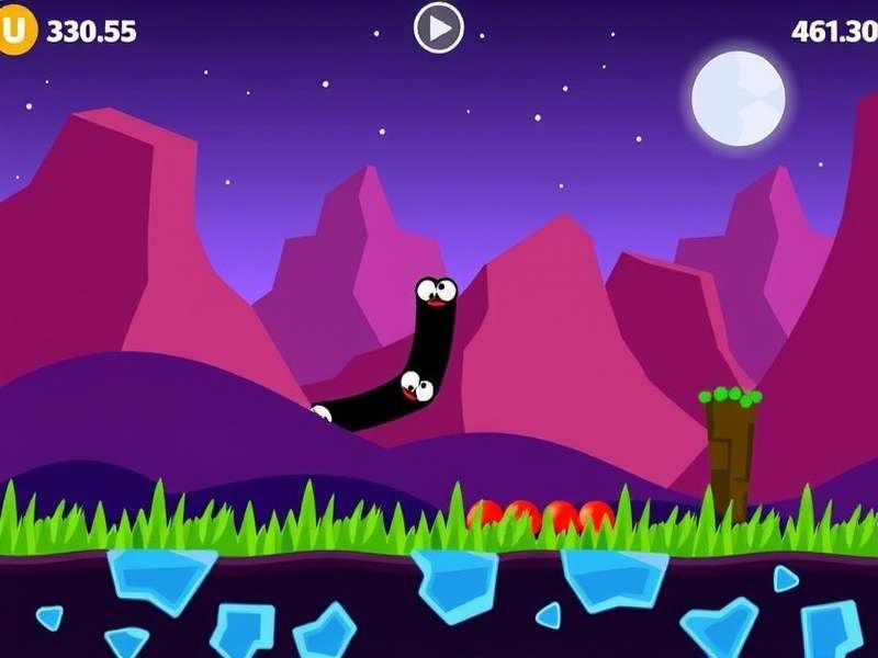 Slither Io 2 Offline Gameplay Screenshot showing vibrant snakes and power-ups