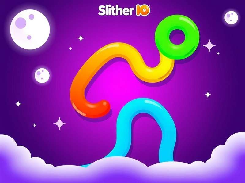 Slither Io gameplay arena with glowing snakes in dark mode