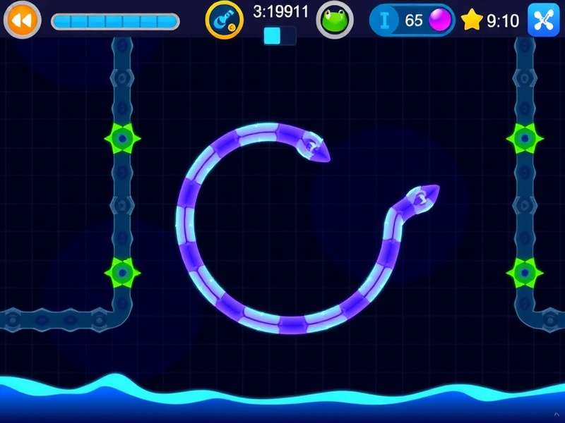 Slither Io game arena on Cool Math Games with multiple snakes competing