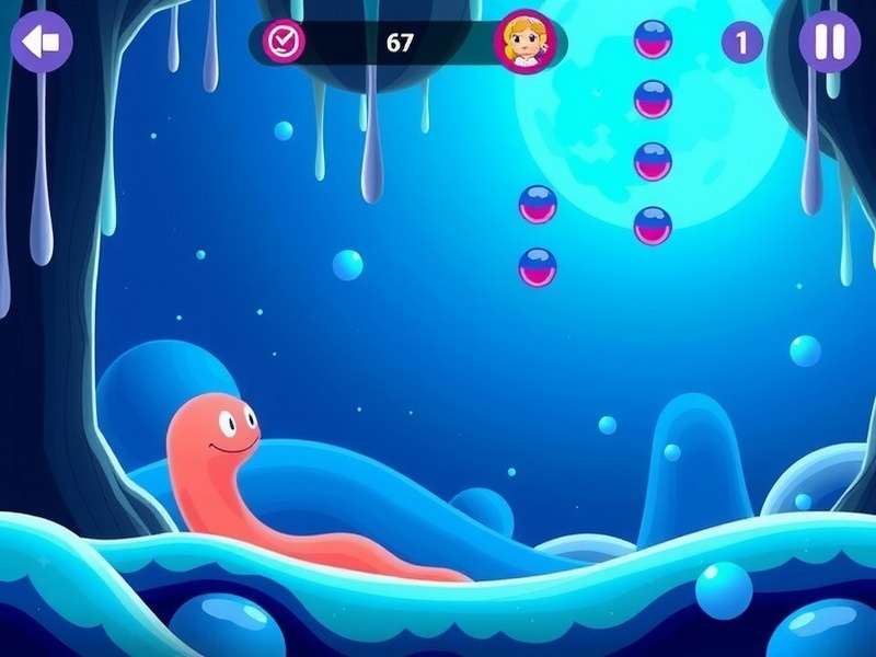 Slither Io Gametoons gameplay arena with vibrant snakes and glowing pellets