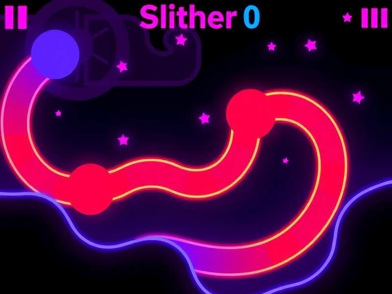 Slither Io Mod Apk gameplay arena with glowing snake trails