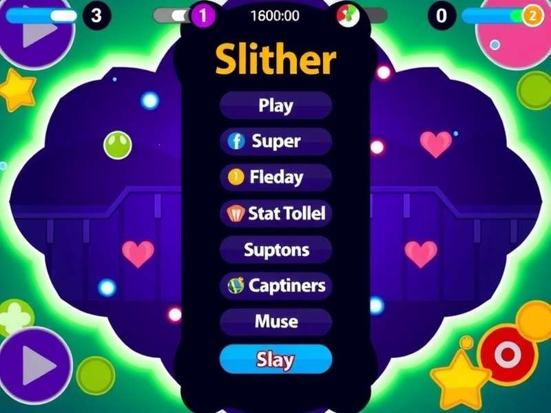 Slither Io Mod Menu interface showing zoom control, skin unlocker and bot settings on a mobile screen